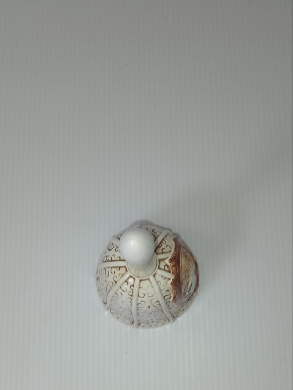 Vintage Porcelain Bell with Pioneer Woman w/ a Bell Ornate Pattern 4 5/8" Tall - Picture 8 of 10